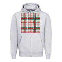 Heather Grey christmas plaid seamless pattern Zipper Hoodie - BundleAndBundleShop