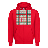 Red christmas plaid seamless pattern Zipper Hoodie - BundleAndBundleShop