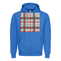 True Royal christmas plaid seamless pattern Zipper Hoodie - BundleAndBundleShop