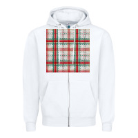 White christmas plaid seamless pattern Zipper Hoodie - BundleAndBundleShop