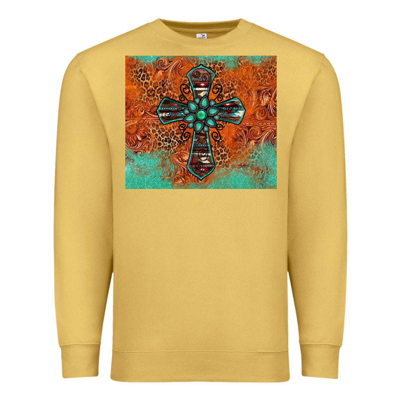 Western Cross Tumbler Premium Sweatshirt by Jasminsmagicworld | Teevron