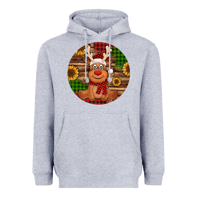 Cute Reindeer Christmas Heavyweight Hoodie by Jasminsmagicworld | Teevron