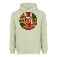 Matcha Cute reindeer Christmas Heavyweight Hoodie - Jasminsmagicworld