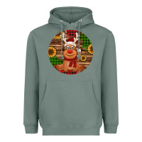 Sage Cute reindeer Christmas Heavyweight Hoodie - Jasminsmagicworld