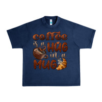 Navy coffee is a hug in a mug Urban Heavy Tee - BarkalooDesign
