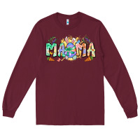 Burgundy Easter Day mama Long Sleeve Tee - Neo Western