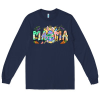 Navy Easter Day mama Long Sleeve Tee - Neo Western