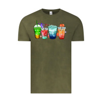 Vintage Olive tea junkie coffee cups Vintage Tee - Zillion Design Studio