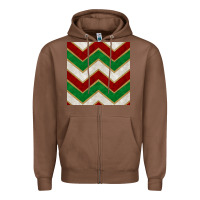 Chestnut christmas stripes seamless pattern Zipper Hoodie - BundleAndBundleShop