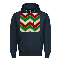 Navy christmas stripes seamless pattern Zipper Hoodie - BundleAndBundleShop