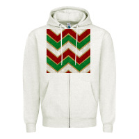 Oatmeal Heather christmas stripes seamless pattern Zipper Hoodie - BundleAndBundleShop