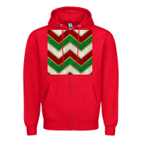 Red christmas stripes seamless pattern Zipper Hoodie - BundleAndBundleShop