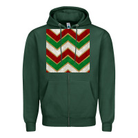 Christmas Stripes Seamless Pattern Zipper Hoodie | Teevron