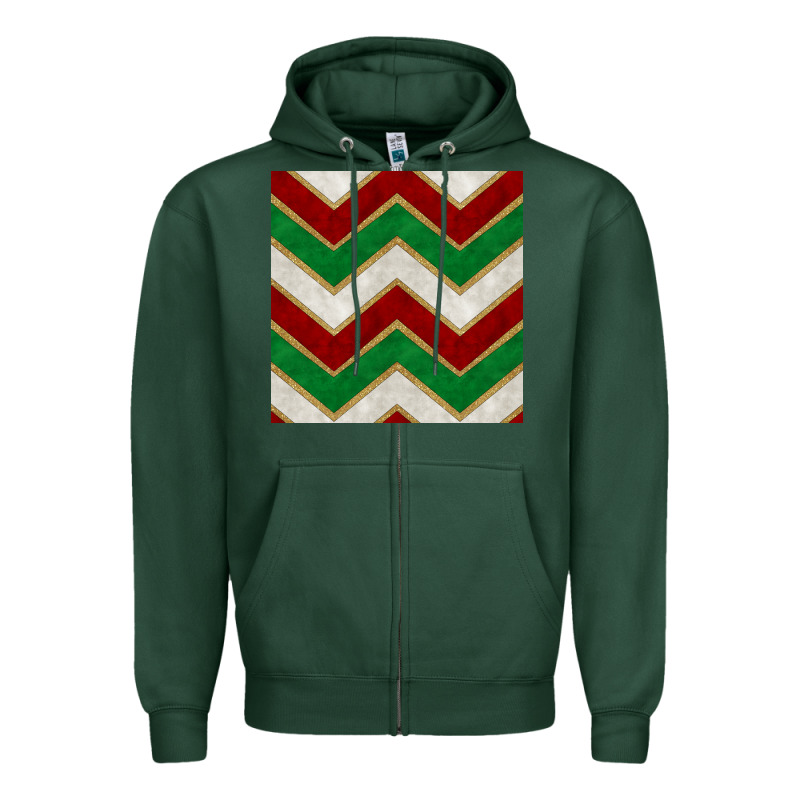 Christmas Stripes Seamless Pattern Zipper Hoodie by BundleAndBundleShop | Teevron