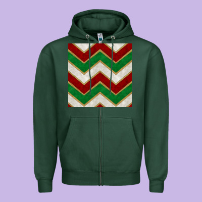 Christmas Stripes Seamless Pattern Zipper Hoodie Designed By Bundleandbundleshop