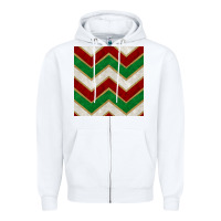 White christmas stripes seamless pattern Zipper Hoodie - BundleAndBundleShop