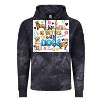 Cloud Black life is better with dogs Vintage Hoodie - MaliasSmallBusiness