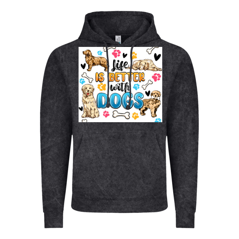 Life Is Better With Dogs Vintage Hoodie by MaliasSmallBusiness | Teevron