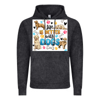 Vintage Black life is better with dogs Vintage Hoodie - MaliasSmallBusiness