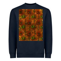 Navy cactus background Heavyweight Sweatshirt - RanaPortraitStore
