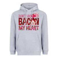 Heather Grey dont go bacon my heart Heavyweight Hoodie - NancyCooperArtShop