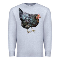 Heather Grey jersey giant chicken Premium Sweatshirt - LillyAllenDesigns