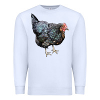 White jersey giant chicken Premium Sweatshirt - LillyAllenDesigns
