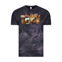 Cloud Black leopard coffee cups Vintage Tee - Zillion Design Studio