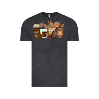 Vintage Black leopard coffee cups Vintage Tee - Zillion Design Studio