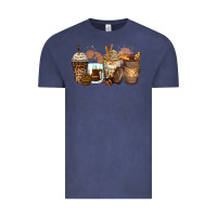 Leopard Coffee Cups Vintage Tee | Teevron