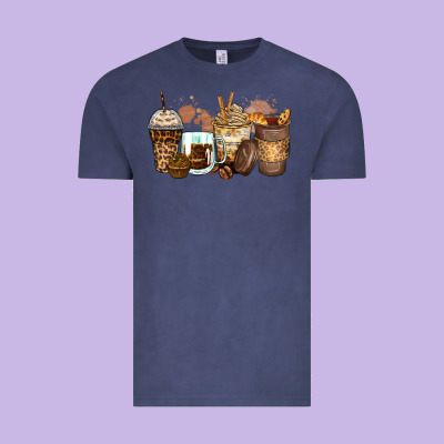Leopard Coffee Cups Vintage Tee Designed By Zillion Design Studio