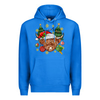 True Royal Christmas highland cow Premium Hoodie - MaliasSmallBusiness