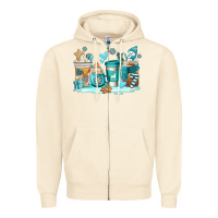 Sandshell winter coffe cups Zipper Hoodie - AdoDesignShop