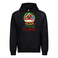Black Merry Christmas Urban Hoodie - LillyAllenDesigns