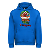 Cobalt Merry Christmas Urban Hoodie - LillyAllenDesigns