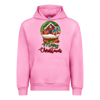 Fuchsia Pink Merry Christmas Urban Hoodie - LillyAllenDesigns