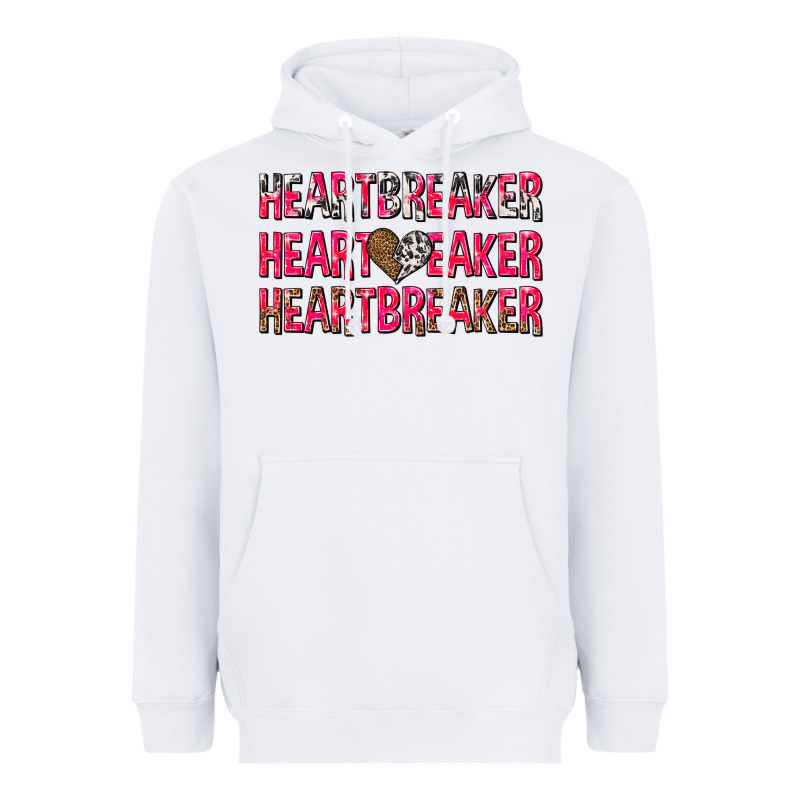 Heartbreaker With Leopard And Cowhide Heavyweight Hoodie by NancyCooperArtShop | Teevron
