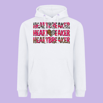 Heartbreaker With Leopard And Cowhide Heavyweight Hoodie Designed By Nancycooperartshop