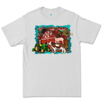 Dove Grey farm life tractor cow pig rooster Premium Tee - Artiststas