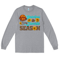 Heather Grey basketball is my favorite season Long Sleeve Tee - HRA Design Shop
