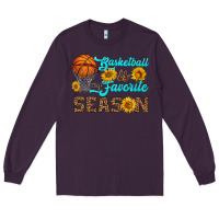 Plum basketball is my favorite season Long Sleeve Tee - HRA Design Shop
