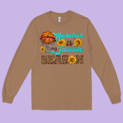 Basketball Is My Favorite Season Long Sleeve Tee Designed By Hra Design Shop