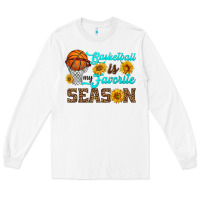 White basketball is my favorite season Long Sleeve Tee - HRA Design Shop