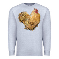 Heather Grey cochin rooster Premium Sweatshirt - LillyAllenDesigns