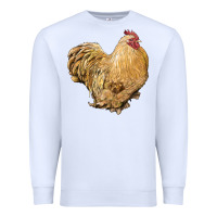 White cochin rooster Premium Sweatshirt - LillyAllenDesigns