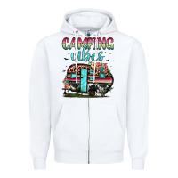White camping vibes Zipper Hoodie - JahusDesignShop