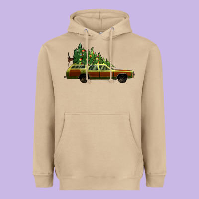 Christmas Vacation Car Heavyweight Hoodie Designed By Jasminsmagicworld