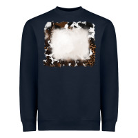 Navy cowhide and leopard background Heavyweight Sweatshirt - RanaPortraitStore