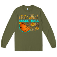 Army Green livin' that basketball mom life Long Sleeve Tee - HRA Design Shop
