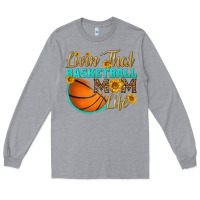 Heather Grey livin' that basketball mom life Long Sleeve Tee - HRA Design Shop